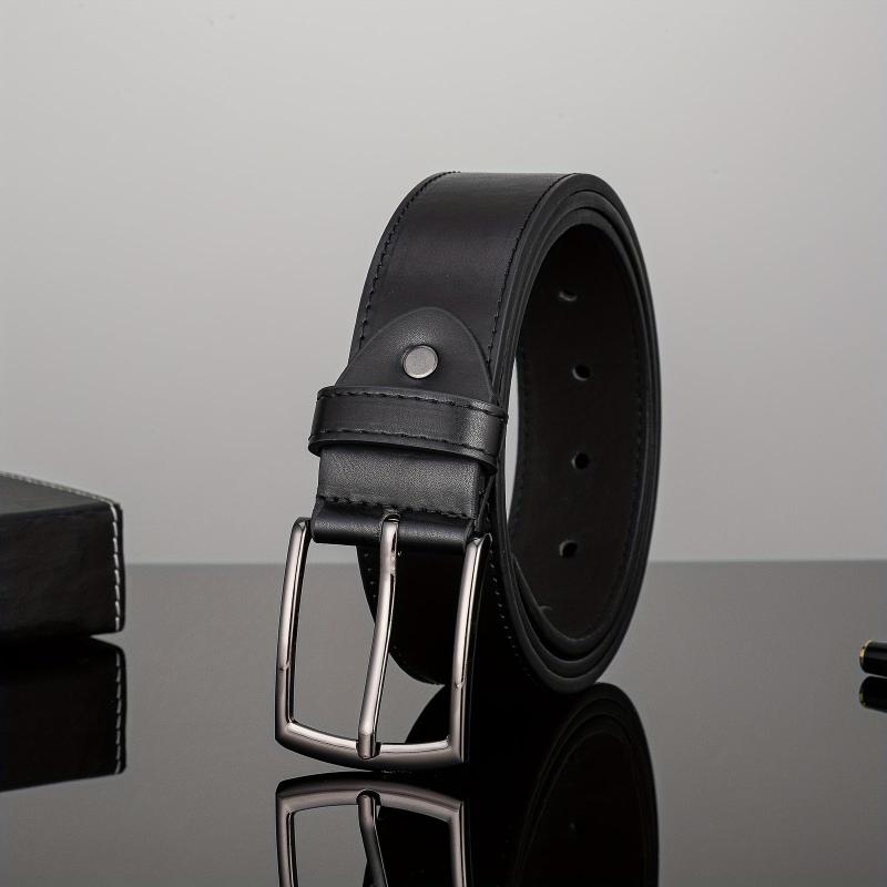 High End Embossed Sports Square Casual Belt PU Men's Leather Belt