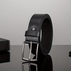 High End Embossed Sports Square Casual Belt PU Men's Leather Belt