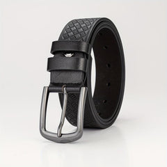 Geometric Embossed Square Buckle Belt Men's Casual Sports Belt