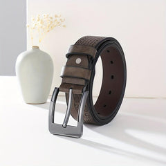Men's PU Leather Belt with Punch
