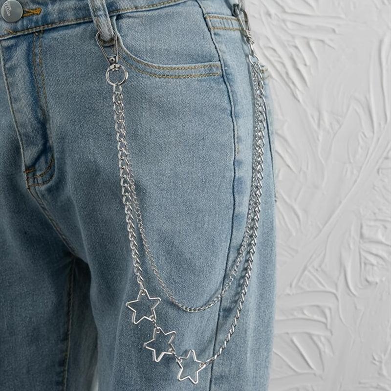 Men's Pentagram Double Layered Pants Chain
