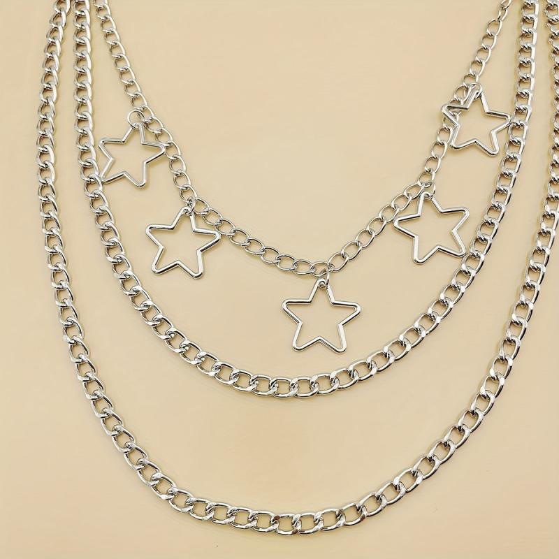 Pentagram Layer Pant Chain Men's Y2K Jewelry