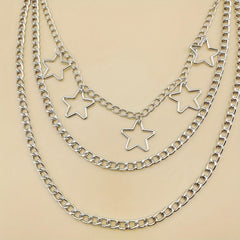 Pentagram Layer Pant Chain Men's Y2K Jewelry