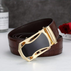 Men's Sports Coffee Automatic Buckle Waist Belt