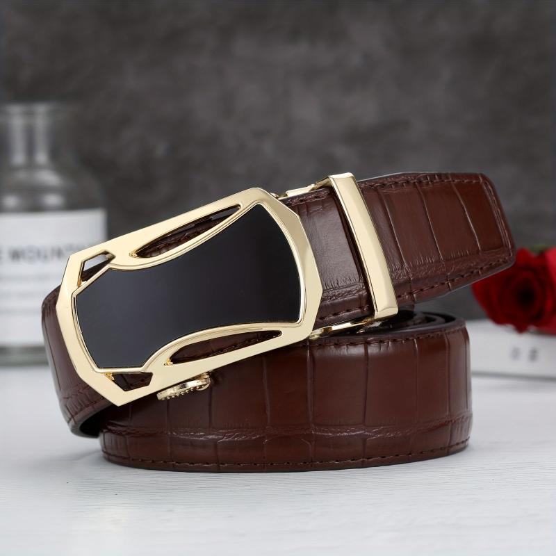 Men's Sports Coffee Automatic Buckle Waist Belt