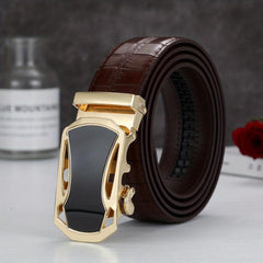 Men's Sports Coffee Automatic Buckle Waist Belt