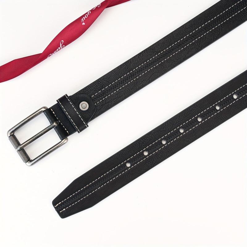 Men's Casual Leather Belt, Simulated Leather Belt