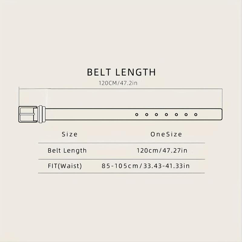 Men's Casual Leather Belt, Simulated Leather Belt