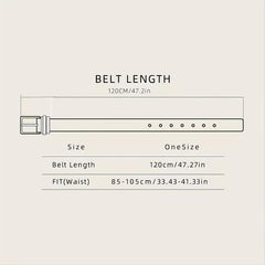 Men's Casual Leather Belt, Simulated Leather Belt