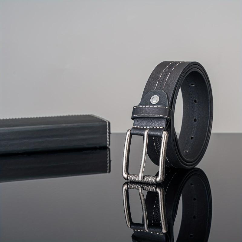 Men's Casual Leather Belt, Simulated Leather Belt
