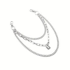 Lock Pendant Multilayer Metal Chain Pants Chain Men's Waist Chain