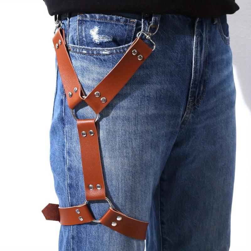 Men's Leather Leg Ring Punk Decorative Belt