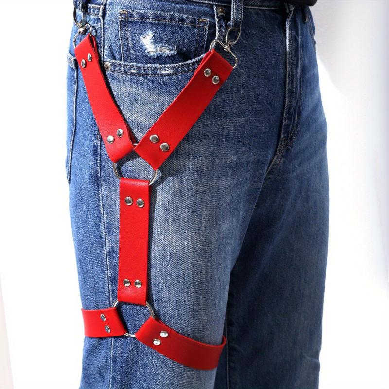 Men's Leather Leg Ring Punk Decorative Belt