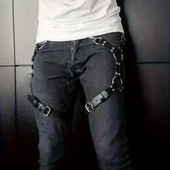 Men's Leather Leg Ring Punk Decorative Belt