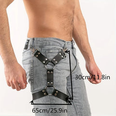Men's Leather Leg Ring Punk Decorative Belt