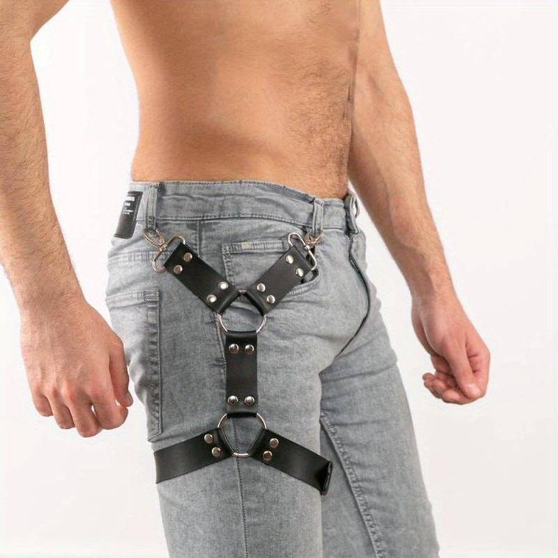 Men's Leather Leg Ring Punk Decorative Belt
