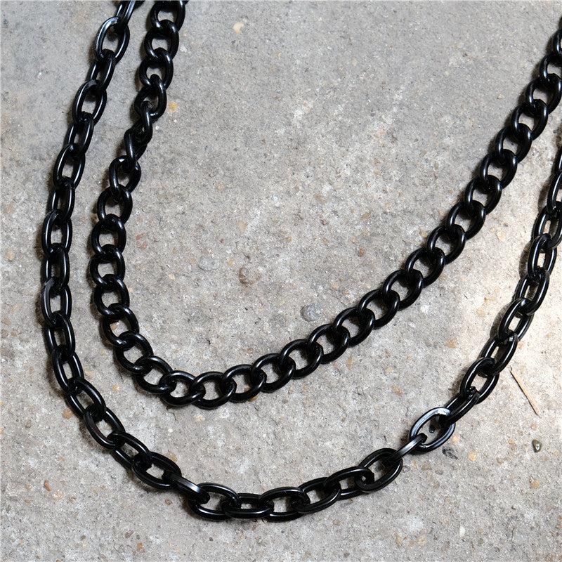 Punk Metal Waist Chain Chunky Double Pants Chain