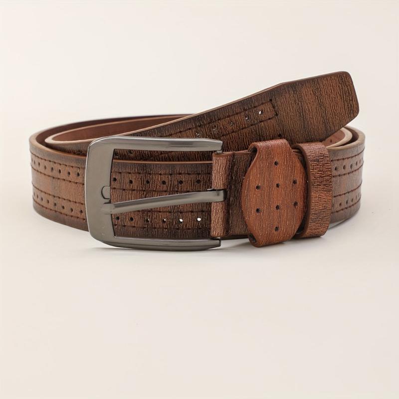 Men's PU Leather Belt Decorative Accessories Husband Boyfriends Birthday