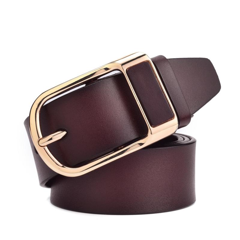 Men's Business Leather Belt with Pin Buckle