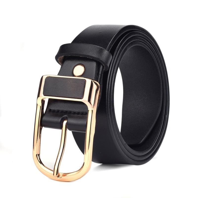 Men's Business Leather Belt with Pin Buckle