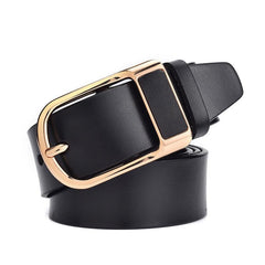Men's Business Leather Belt with Pin Buckle