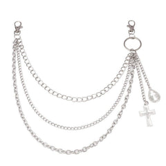 Alloy Cross Pendant Chain Hip Hop Accessory for Men