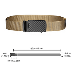 Men's Ratchet Belt Golf Belt Quick Release Automatic Slide Buckle Nylon Web