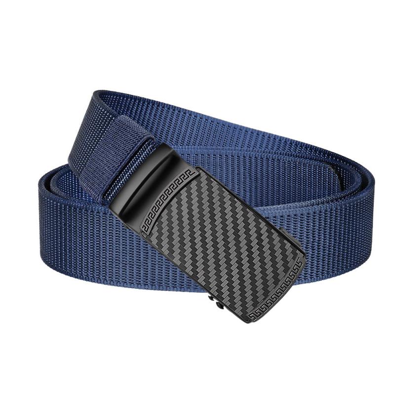 Men's Ratchet Belt Golf Belt Quick Release Automatic Slide Buckle Nylon Web