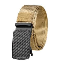 Men's Ratchet Belt Golf Belt Quick Release Automatic Slide Buckle Nylon Web