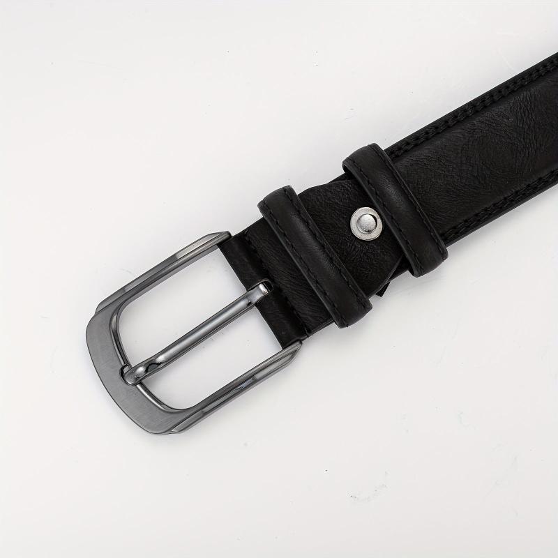 Men's Pin Buckle Belt PU Leather Belt Jeans Pants Waist Strap