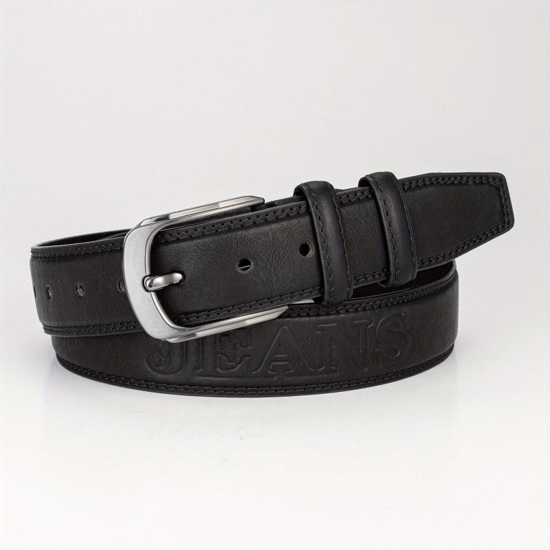 Men's Pin Buckle Belt PU Leather Belt Jeans Pants Waist Strap
