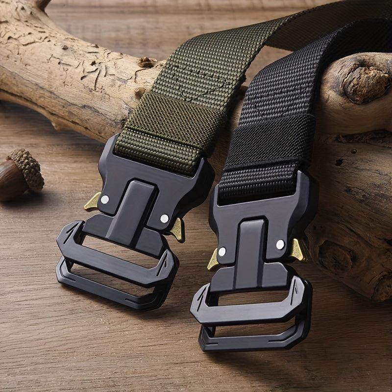 Nylon Tactical Belt Quick Release Metal Buckle for Men Women