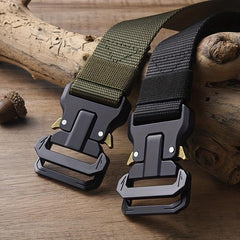 Nylon Tactical Belt Quick Release Metal Buckle for Men Women