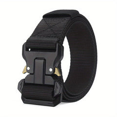 Nylon Tactical Belt Quick Release Metal Buckle for Men Women