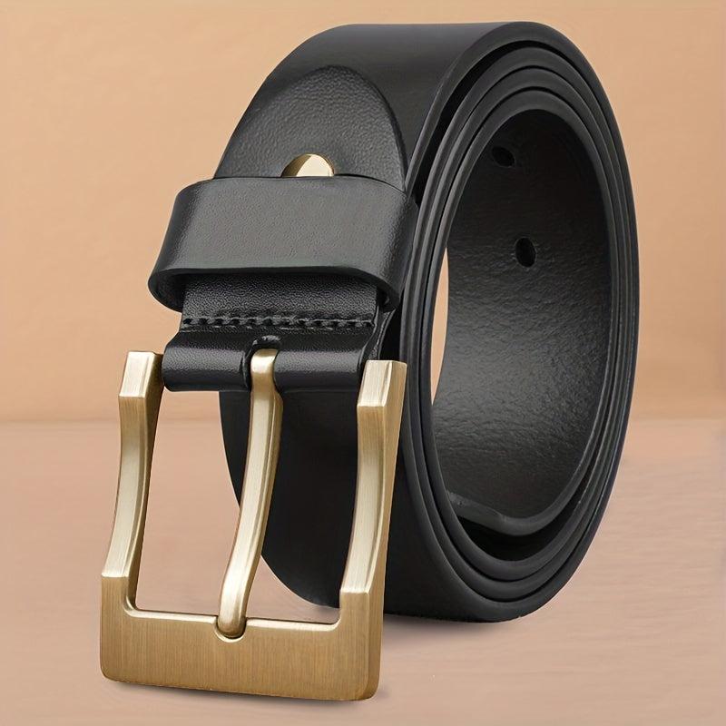 Men's Leather Buckle Belt for Outdoor Party Holiday Business