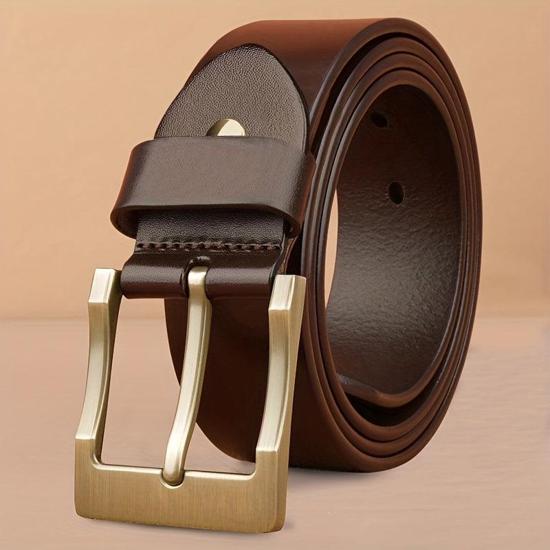 Men's Leather Buckle Belt for Outdoor Party Holiday Business