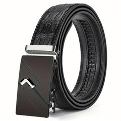 Men's PU Leather Automatic Buckle Belt for Wedding Daily Party