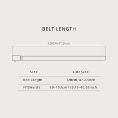 Men's Crown Automatic Buckle Tree Bark Grain PU Belt