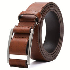 Men's Non-Porous Belt with Symmetrical Buckle