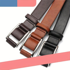 Men's Non-Porous Belt with Symmetrical Buckle