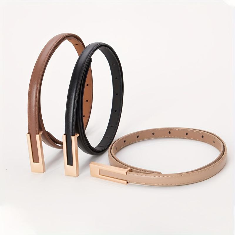 Small Leather Belt Wild Decoration Jeans Belt For Men