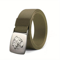 Men's Automatic Buckle Tape Belt Canvas Tactical Belt Military Style