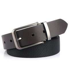Men's Microfiber Pin Buckle Belt Casual Lightweight Inner Silver Buckle Belt