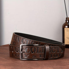 Body Single Jack Dress Belt Men's Alloy Needle Buckle PU Belt