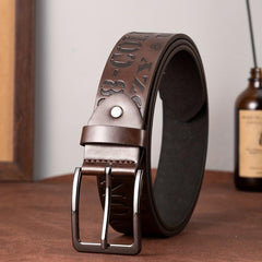 Body Single Jack Dress Belt Men's Alloy Needle Buckle PU Belt