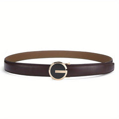 Men's Leather Belt Automatic Buckle 3 Wide Adjustable Length