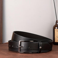 Men's Studded Core Formal Belt Casual Needle Buckle PU Leather Belt