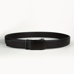 Men's Automatic Buckle PU Belt for Uniform Dress