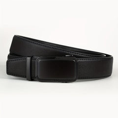 Men's Automatic Buckle PU Belt for Uniform Dress