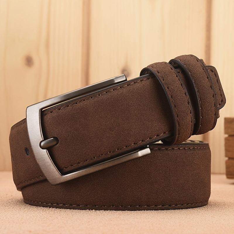 Men's Suede Belt Retro Alloy Buckle Plus Size High End Belt